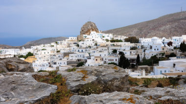 Vue du village de Chora à Amorgos - Grèce
