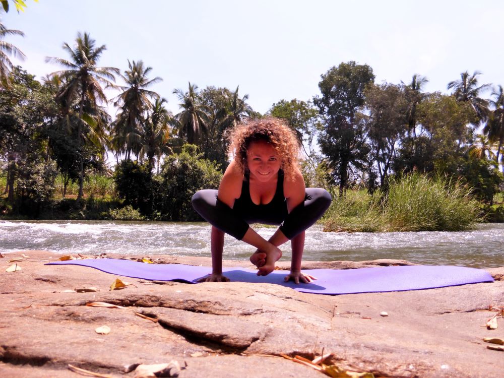 Photo Rachel Saffar en position de yoga