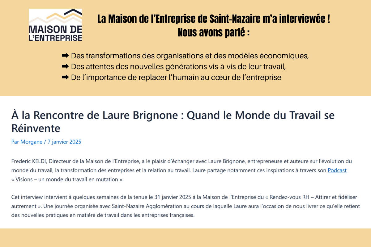 Interview de Laure Brignone par la Maison de l'Entreprise de Saint-Nazaire